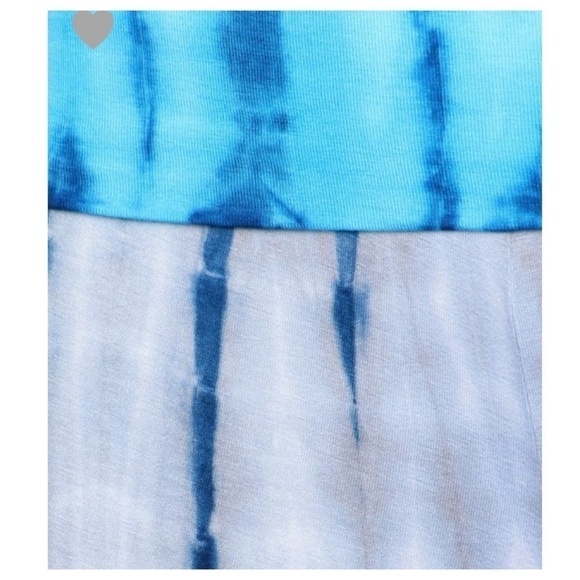 Last pair - AQUA & Silver Tie Dye Palazzo Pants - Picture 5 of 7
